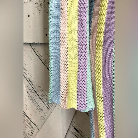 Capittana Long Knit Cardigan Sweater Long Sleeve Striped Cover-Up Maxi - Picture 3 of 8